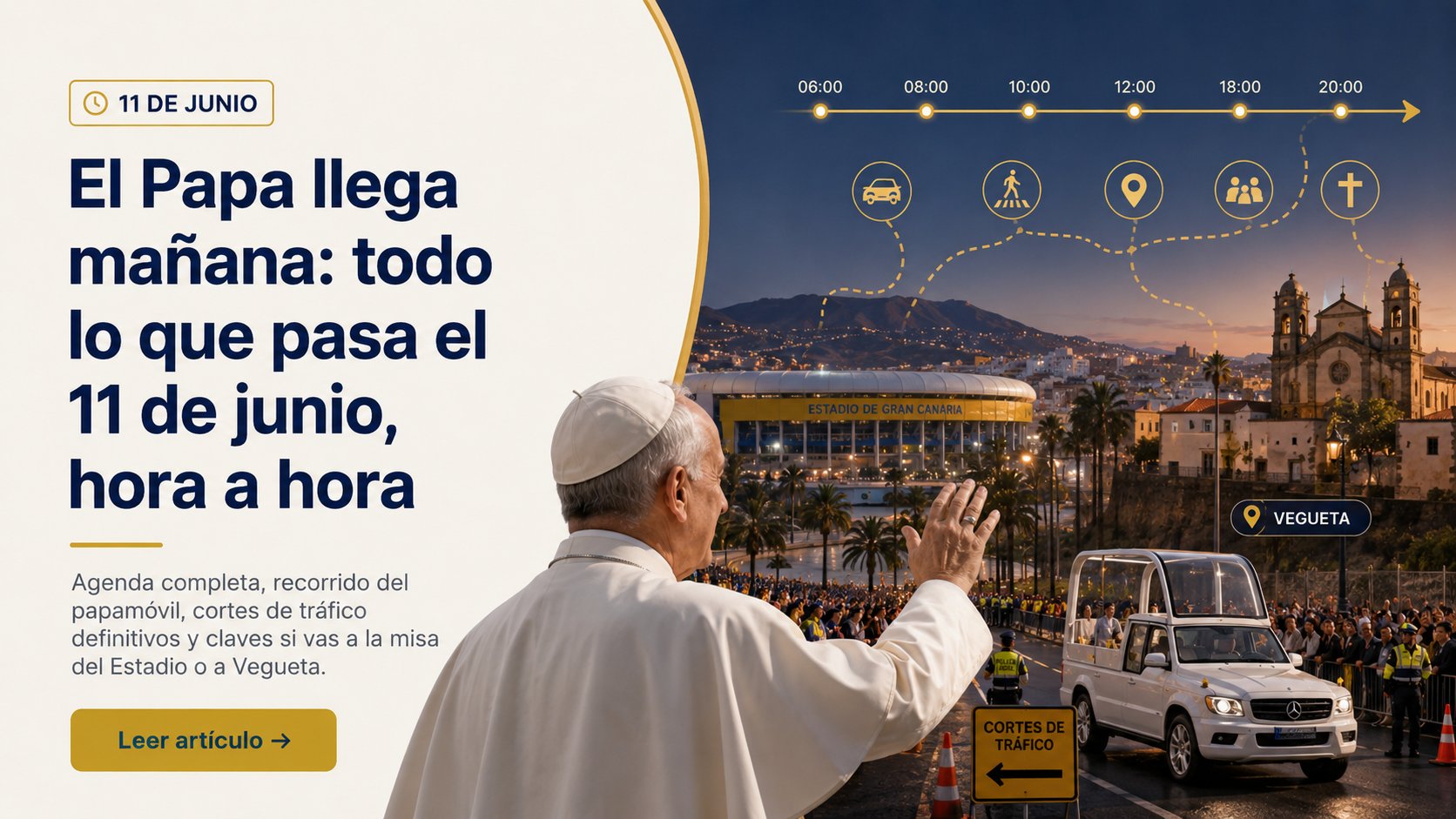 Esta noche en la Sagrada Familia, mañana en Canarias: el último barrido de noticias