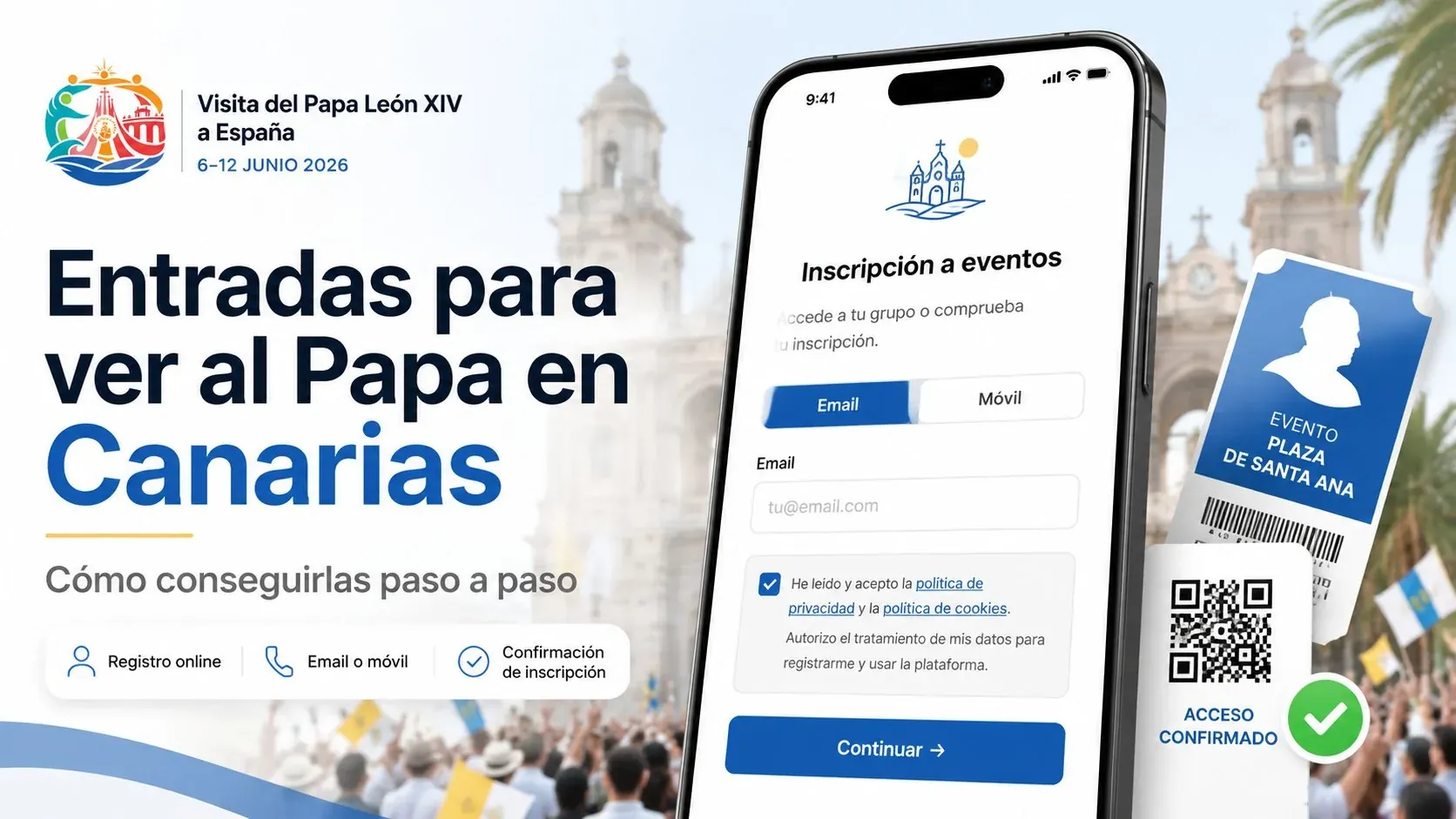 Entradas para la misa del Papa en el Estadio de Gran Canaria